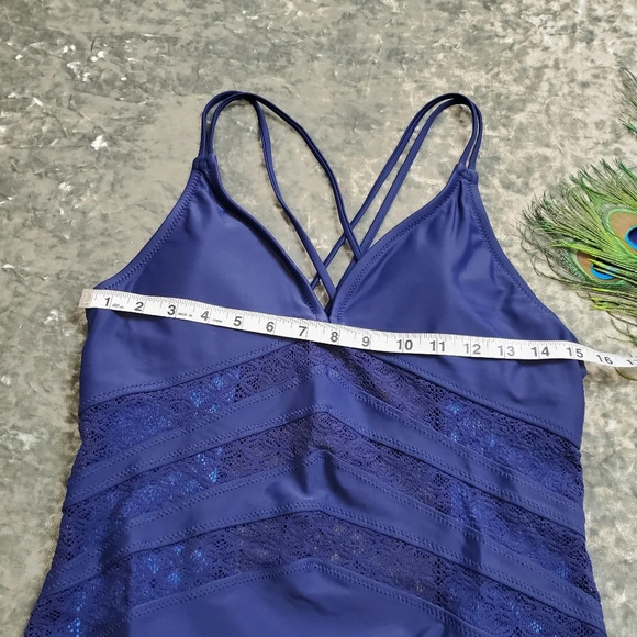 Xhilaration Crochet One Piece Swimsuit - Picture 3 of 7